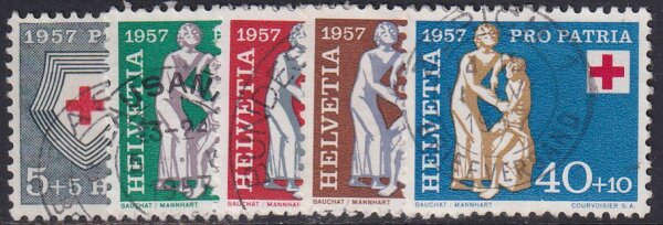 Schweiz 1957 Mi.-Nr. 641-645 - gestempelt