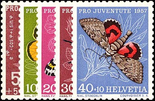 Schweiz 1957 Mi.-Nr. 648-652 - postfrisch