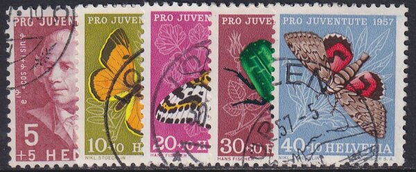 Schweiz 1957 Mi.-Nr. 648-652 - gestempelt