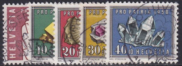 Schweiz 1958 Mi.-Nr. 657-661 - gestempelt