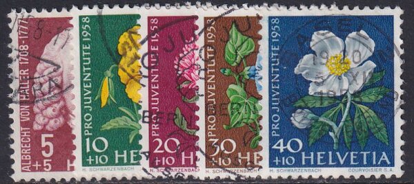Schweiz 1958 Mi.-Nr. 663-667 - gestempelt