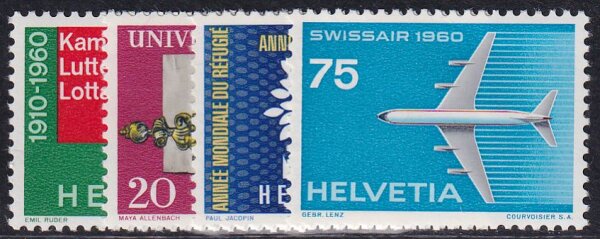 Schweiz 1960 Mi.-Nr. 692-695 - postfrisch