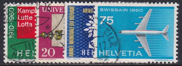 Schweiz 1960 Mi.-Nr. 692-695 - gestempelt