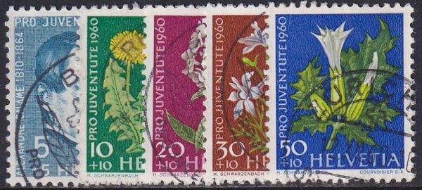 Schweiz 1960 Mi.-Nr. 722-726 - gestempelt
