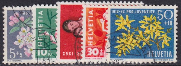 Schweiz 1962 Mi.-Nr. 758-762 - gestempelt