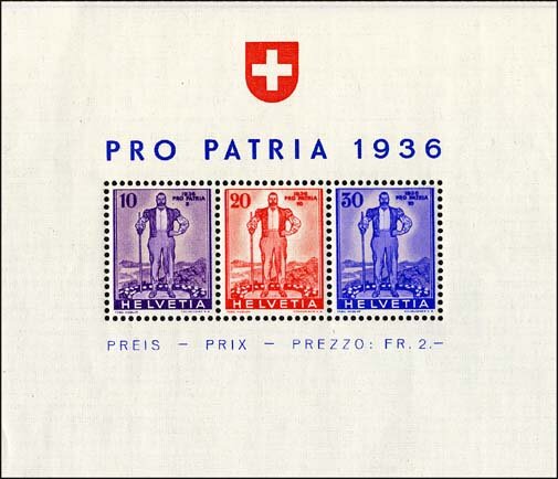Schweiz 1936 Block 2 - postfrisch