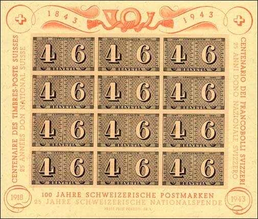 Schweiz 1943 Block 9 - postfrisch