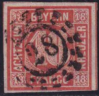 Bayern 1862 Mi.-Nr. 13 a - gestempelt