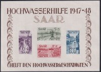 Saarland 1948 Block 1-2  - postfrisch Fotoattest BPP