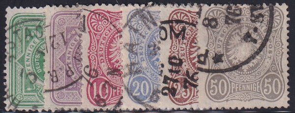 Deutsches Reich 1875-1879 Mi.-Nr. 31-36 - gestempelt