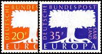 Saarland 1957 Mi.-Nr. 402-403 - postfrisch