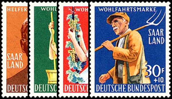 Saarland 1958 Mi.-Nr. 441-444 - postfrisch
