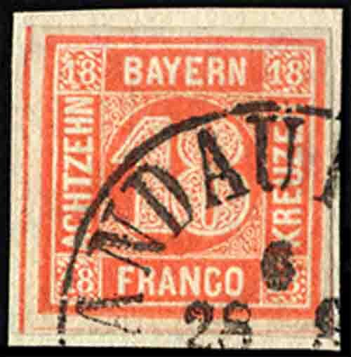 Bayern 1862 Mi.-Nr. 13 b - gestempelt geprüft