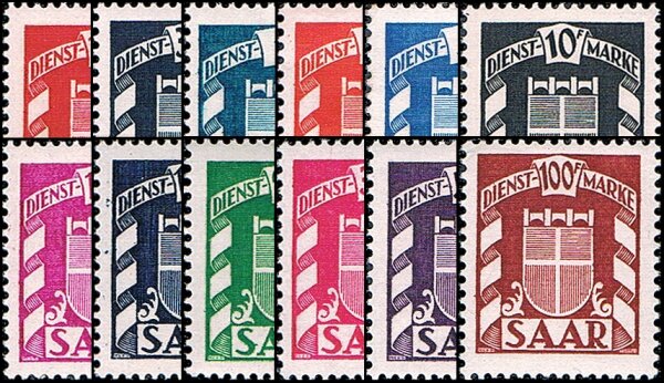 Saar-Dienst 1949 Mi.-Nr. 33-44 - postfrisch