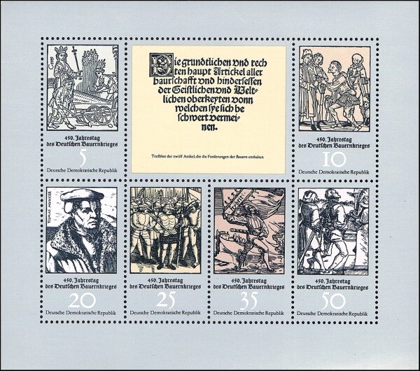 DDR 1975 Mi.-Nr. 2013-2018 KB - postfrisch