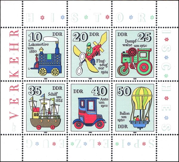 DDR 1980 Mi.-Nr. 2566-2571 KB - postfrisch