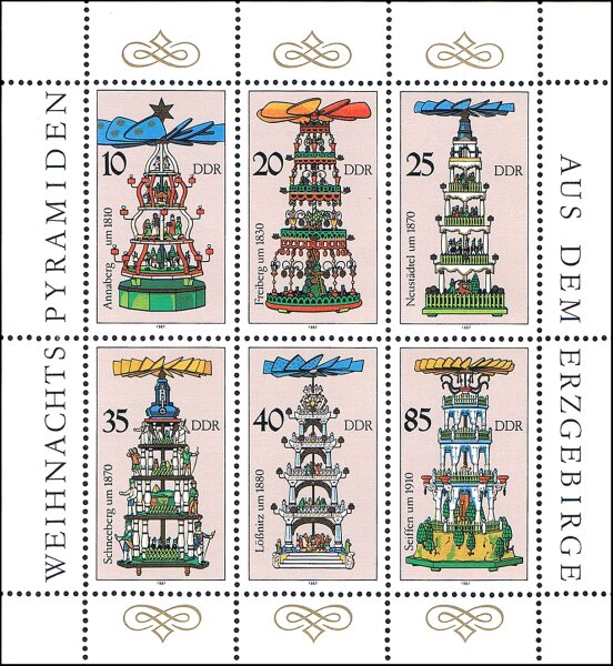 DDR 1987 Mi.-Nr. 3134-3139 KB - postfrisch