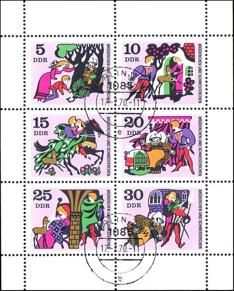 DDR 1970 Mi.-Nr. 1545-1550 KB - gestempelt