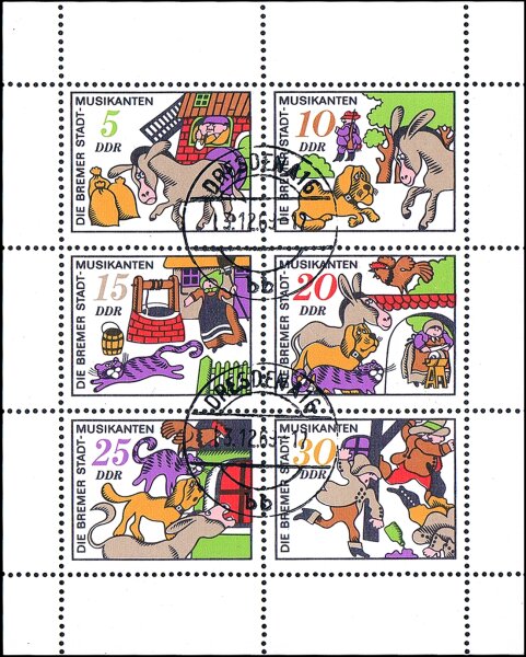 DDR 1971 Mi.-Nr. 1717-1722 KB - gestempelt