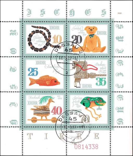 DDR 1981 Mi.-Nr. 2661-2666 KB - gestempelt