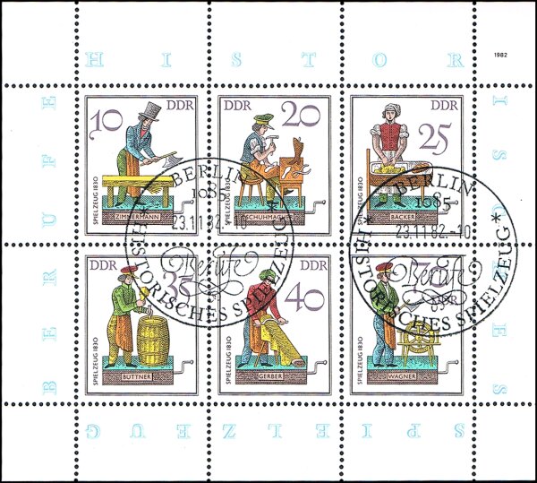 DDR 1982 Mi.-Nr. 2758-2763 KB - gestempelt