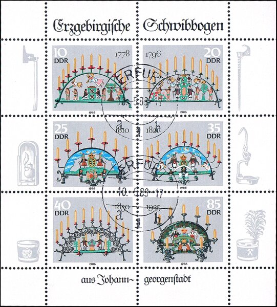 DDR 1986 Mi.-Nr. 3057-3062 KB - gestempelt