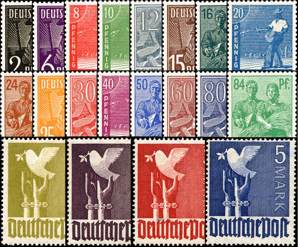 Gem. Ausgaben 1947 Mi.-Nr. 943-962 - postfrisch