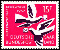 Saarland 1957 Mi.-Nr. 408 - postfrisch