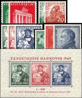 Bizone 1948 Mi.-Nr. 101-110+Bl.1a - postfrisch