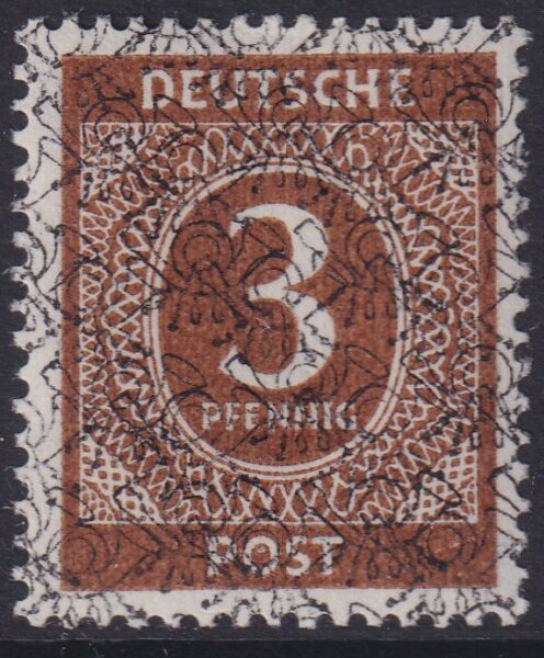 Bizone 1948 Mi.-Nr. II / II DD - postfrisch Abart "Doppeldruck geprüft