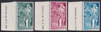 Baden 1949 Mi.-Nr. 50 Br u -  52 Br u - postfrisch...