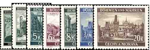 Böhmen u. Mähren 1940 Mi.-Nr. 55-61 - postfrisch