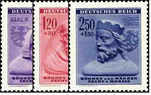 Böhmen u. Mähren 1943 Mi.-Nr. 114-116 - postfrisch