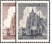 Böhmen u. Mähren 1944 Mi.-Nr. 140-141  -...