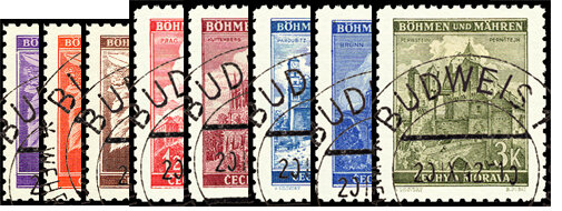 Böhmen u. Mähren 1941 Mi.-Nr. 65-72 - gestempelt