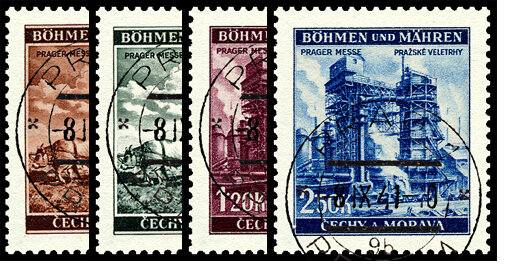 Böhmen u. Mähren 1941 Mi.-Nr. 75-78 - gestempelt