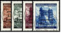 Böhmen u. Mähren 1941 Mi.-Nr. 75-78 - gestempelt