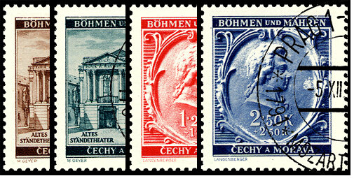 Böhmen u. Mähren 1941 Mi.-Nr. 79-82 - gestempelt