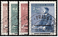 Böhmen u. Mähren 1942 Mi.-Nr. 85-88 - gestempelt