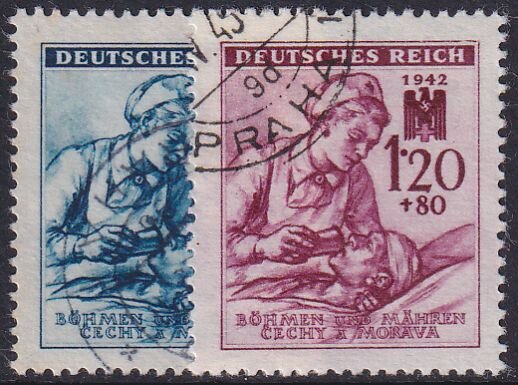 Böhmen u. Mähren 1942 Mi.-Nr.111-112 - gestempelt