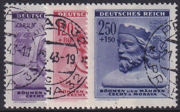 Böhmen u. Mähren 1943 Mi.-Nr. 114-116 - gestempelt