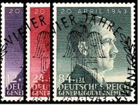 Generalgouvernement 1943 Mi.-Nr. 101-103 - gestempelt