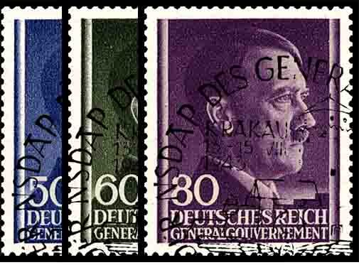 Generalgouvernement 1943 Mi.-Nr. 110-112 - gestempelt