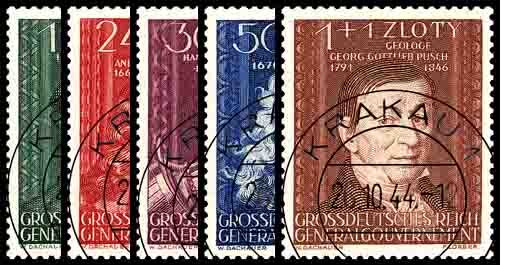 Generalgouvernement 1944 Mi.-Nr. 120-124 - gestempelt