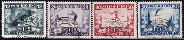 Österreich 1933 Mi.-Nr. 551-554 - gestempelt Befund VÖB