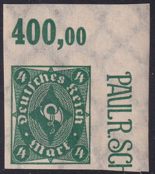 Inflation 1922 Mi.-Nr. 226 a U Eckrand - postfrisch