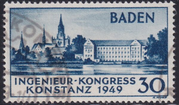 Baden 1949 Mi.-Nr. 46 I - gestempelt geprüft