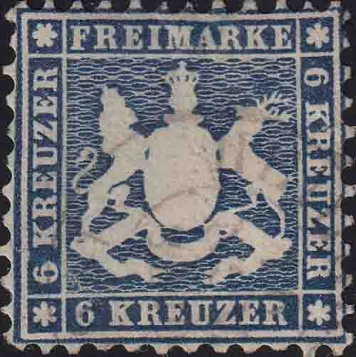 Württemberg 1863  Mi.-Nr. 27 c - gestempelt