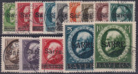 Saargebiet 1920 Mi.-Nr. 18-31 - gestempelt geprüft