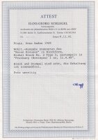 Baden 1949 Block 2 I - gestempelt Attest Schlegel...